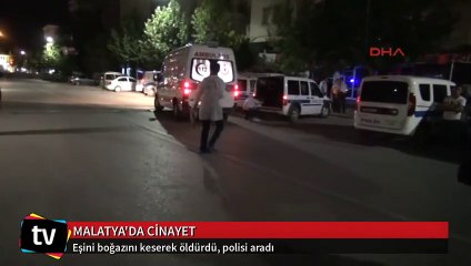Eşini boğazını keserek öldürdü, polisi aradı