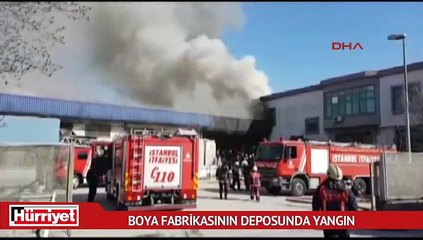 Boya fabrikasının deposunda yangın