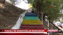 TUNCELİ'DE MERDİVENLER RENGARENK