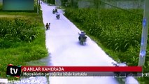 Motosikletin çarptığı kız böyle kurtuldu