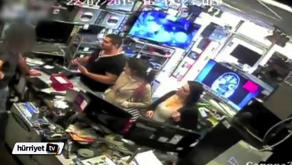 Kadın tablet bilgisayarı böyle çaldı