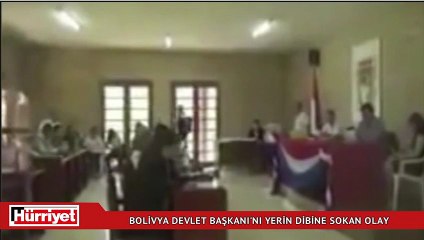 Bolivya Devlet Başkanı’nı yerin dibine sokan olay