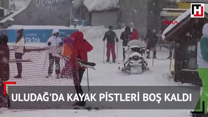 Uludağ'da kayak pistleri boş kaldı!