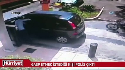 Gasp etmek istediği kişi polis çıkınca...