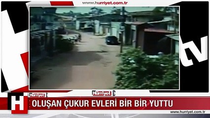 SOKAKTAKİ EVLERİ BİR BİR YUTTU