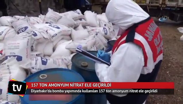 157 ton amonyum nitrat ele geçirildi