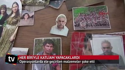 Operasyonlarda ele geçirilen malzemeler şoke etti