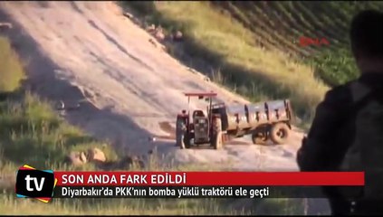 Diyarbakır’da PKK’nın bomba yüklü traktörü ele geçti