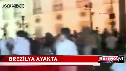 TÜRKİYE'DE AĞAÇ BREZİLYA'DA BİLET ZAMMI PROTESTOSU