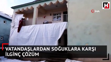 Vatandaşlardan soğuklara karşı ilginç çözüm