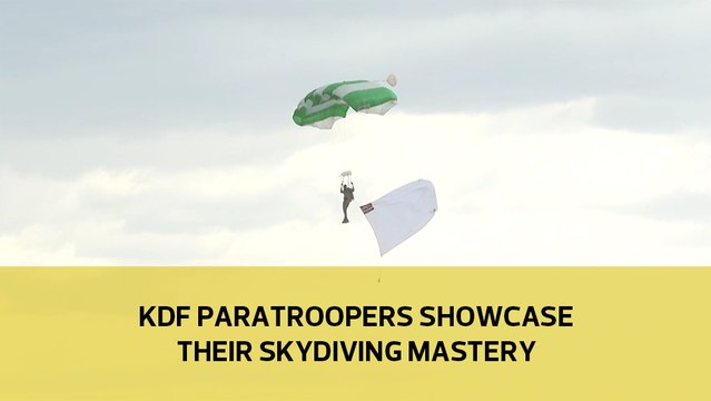 KDF paratroopers showcase their skydiving mastery