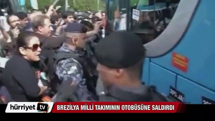 Brezilya milli takımının otobüsüne saldırı