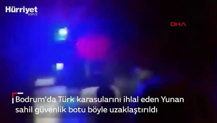 Türk karasularını ihlal eden Yunan sahil güvenlik botu böyle uzaklaştırıldı