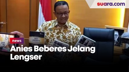 Momen Anies Beberes Ruang Kerja Jelang Lengser, Pamerkan Buku Jan Pieterszoon Coen Hingga Kemas Catatan Rapat