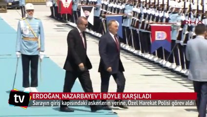 Erdoğan, Nazarbayev'i böyle karşıladı