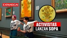 ACTIVISTAS ARROJAN SOPA sobre 'LOS GIRASOLES' de VAN GOGH | ÚLTIMAS NOTICIAS