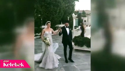 Burak Özçivit ve Fahriye Evcen'in düğününden ilk görüntüler
