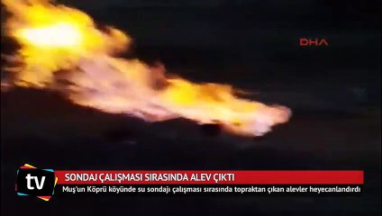 Sondaj çalışması sırasında alev çıktı