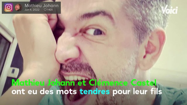 Voici - Mathieu Johann et Clémence Castel : leurs tendres mots pour l'anniversaire de leur fils Marin (1)