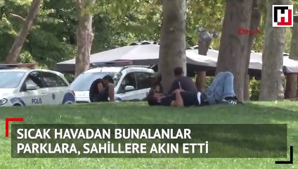 Sıcak havadan bunalanlar parklara, sahillere akın etti