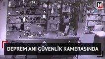 Deprem anı güvenlik kamerasında