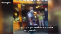 Maske takmadığı için kendisine ceza yazan polislere hakaret etti