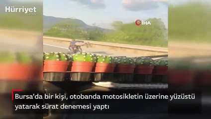 Bursa'da otobanda şoke eden görüntü!