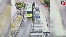 Metrobüs kazası güvenlik kamerasında
