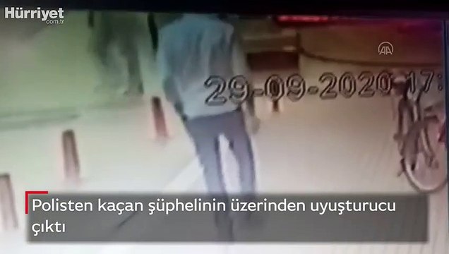 Polisten kaçan şüphelinin üzerinden uyuşturucu çıktı