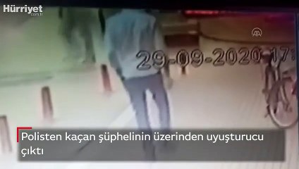 Polisten kaçan şüphelinin üzerinden uyuşturucu çıktı