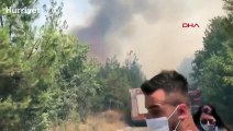 Bursa'da yerleşim alanına yakın bölgede orman yangını