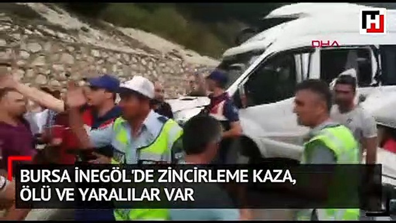 Bursa İnegöl'de zincirleme kaza, ölü ve yaralılar var