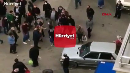 Pazar yerinde tartıştığı kadını böyle darp etti