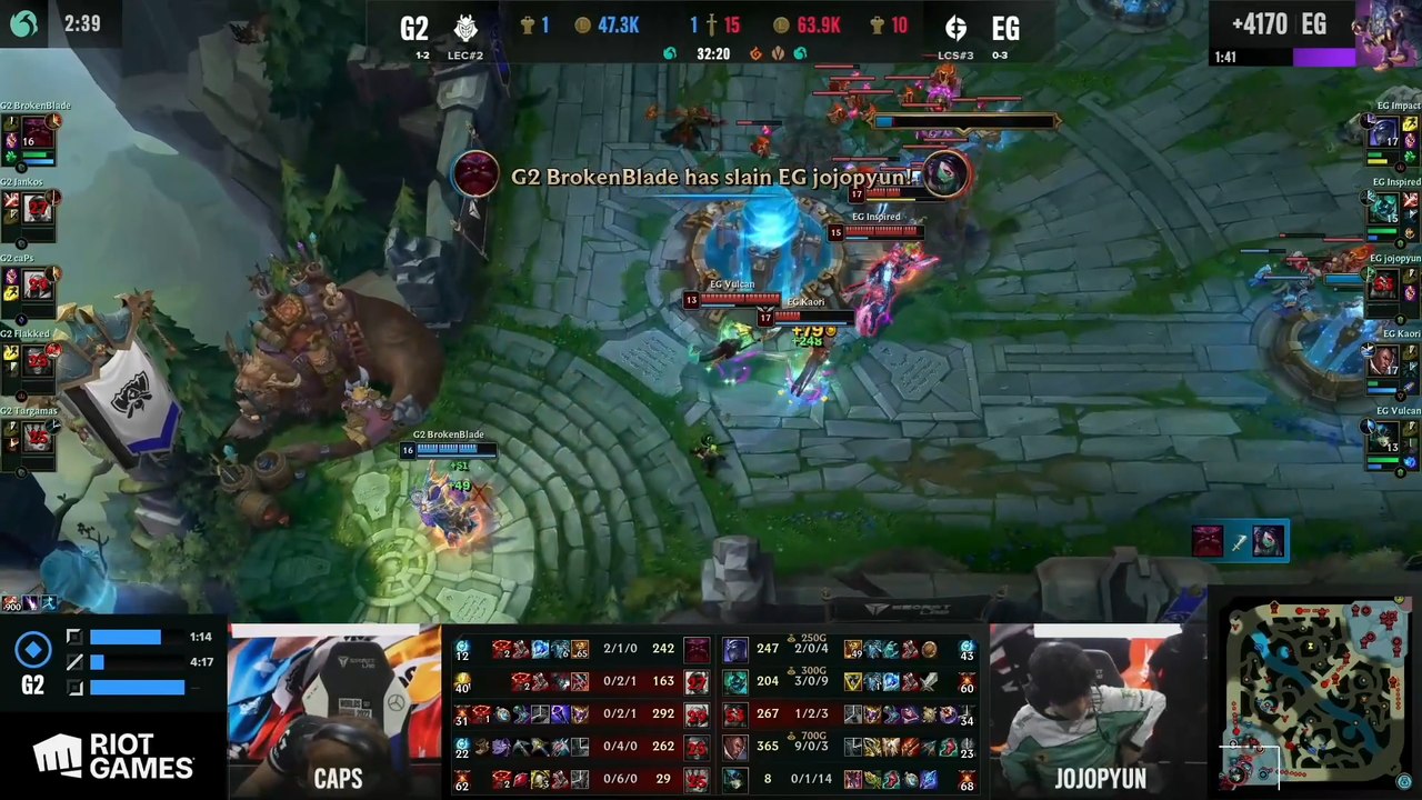 G2 es humillado por Evil Geniuses en los Worlds 2022