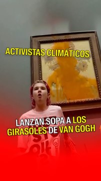 Activistas climáticos lanzan sopa a Los Girasoles de Van Gogh