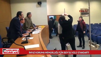 İnfaz koruma memurluğu için boy ile kilo standartı