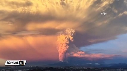 Şili’deki Calbuco volkanı 43 yıl sonra böyle patladı