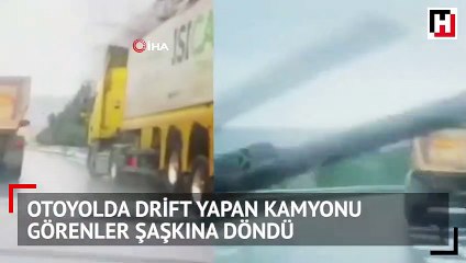Büyükçekmece'de drift yapan hafriyat kamyonu terör estirdi