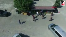 Kaçak akaryakıt istasyonuna polis baskını kamerada