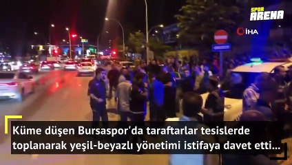 Bursasporlu taraftarlar yönetimi protesto etti