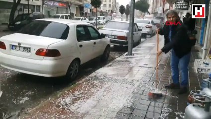 Bursa’da dolu yağışı etkili oldu