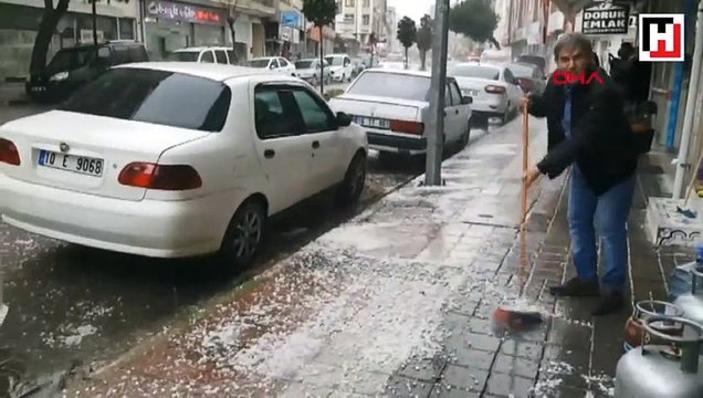 Bursa’da dolu yağışı etkili oldu