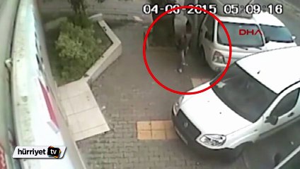 Suç makinesi kamyonet çalarken güvenlik kamerasına yakalandı