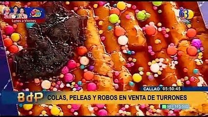 Continúa caos y largas filas para comprar turrones a bajo precio