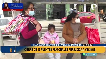 Denuncian que remodelación de 13 puentes en VMT y VES perjudica a vecinos