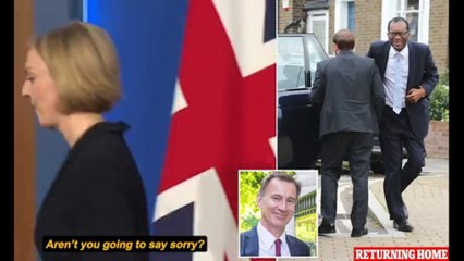 Télécharger la video: 'Robotic and disrespectful': Tories warn that Liz Truss made things WORSE with eight-minute press conference announcing humiliating U-turn on corporation tax after she 'threw Kwasi Kwarteng under the bus' and brought back Jeremy Hunt