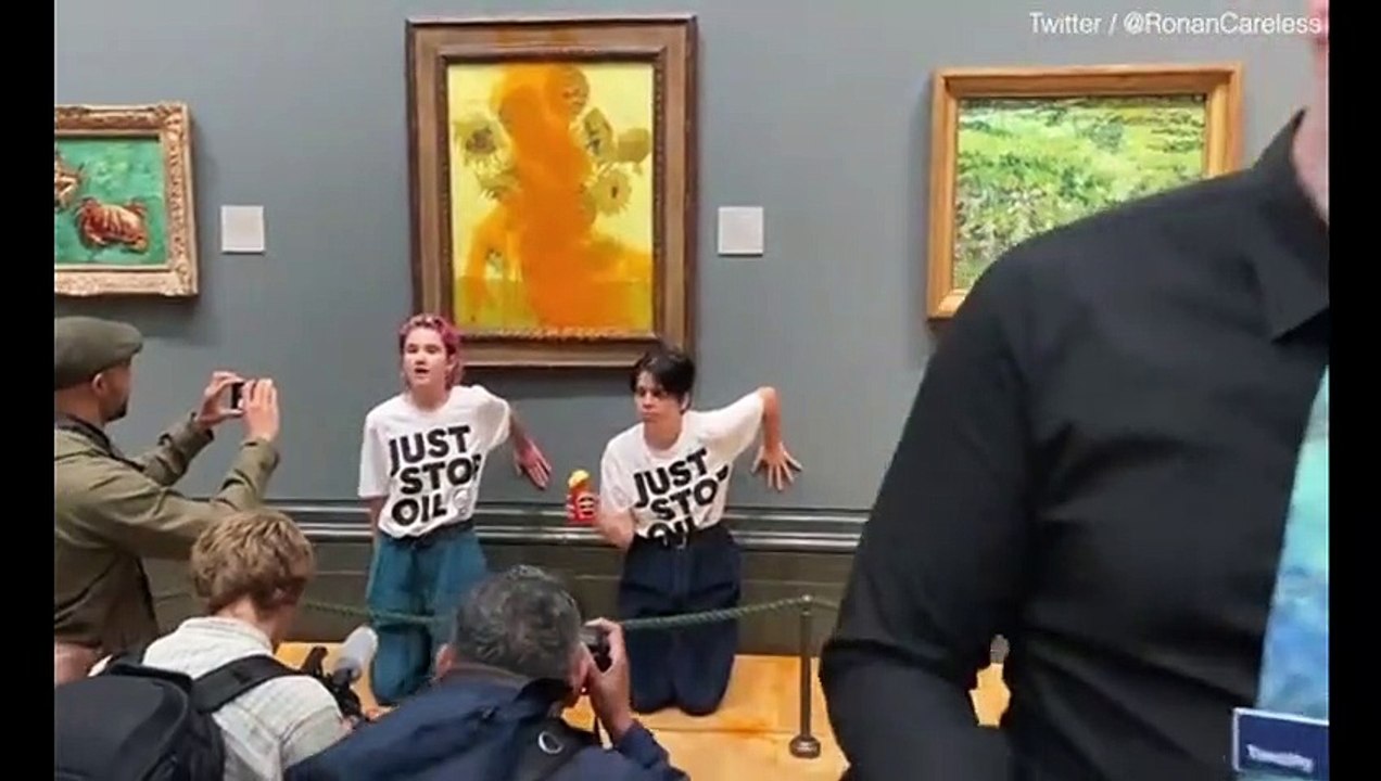 Just Stop Oil activists speak after vandalising Van Gogh painting