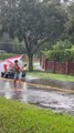 Surfing in the Street After Hurricane Ian