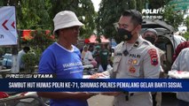 Sambut HUT Humas Polri ke-71, Sihumas Polres Pemalang dengan PWI dan Pegiat Medsos Gelar Baksos