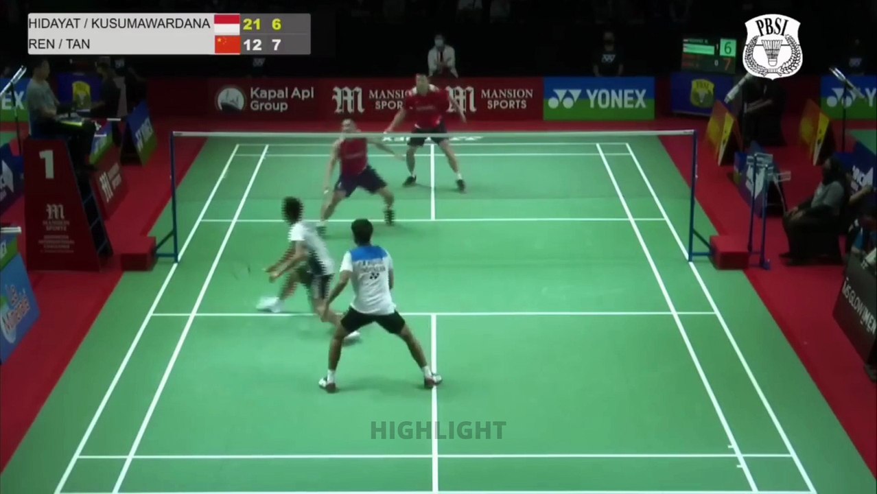 Badminton Indonesia International Challenge 2022 Rahmat Hidayat_Pramudya Kusumawardana vs Ren_Tan